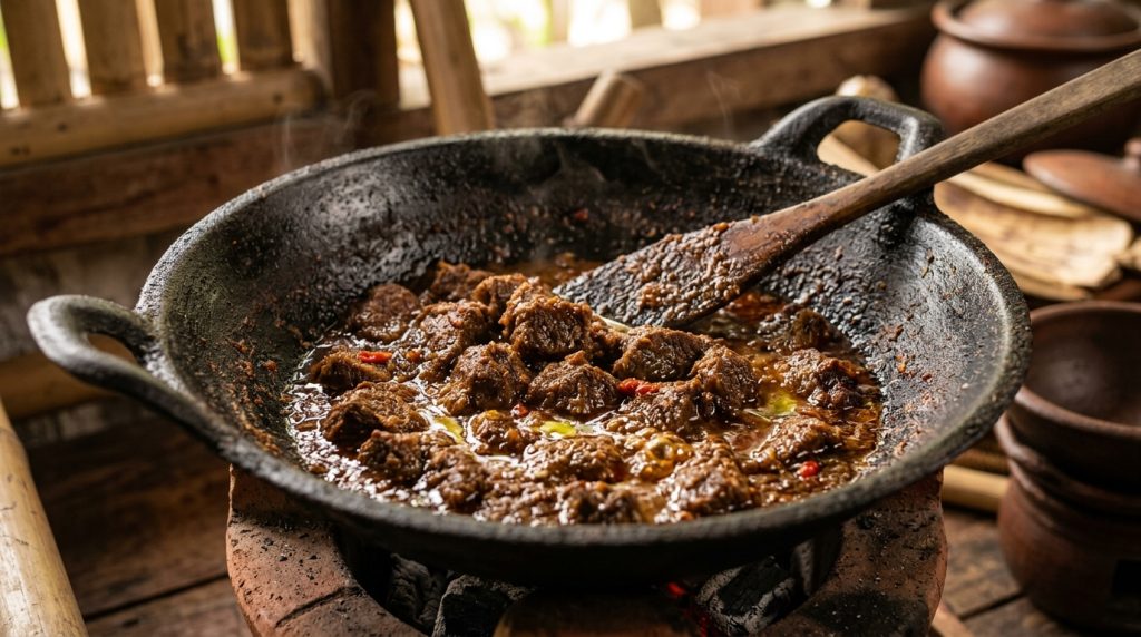 Mengapa Memasak Rendang Pakai Katel Besi Tua Hasilnya Jauh Lebih Gurih Ini Penjelasan Ilmiahnya